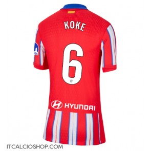 Atletico Madrid Koke #6 Prima Maglia Femmina 2024-25 Manica Corta